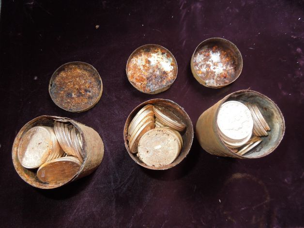 A Sierra Nevada couple found 19th century gold coins in cans in the ground worth ten million dollars. Photo: Courtesy, Kagin's