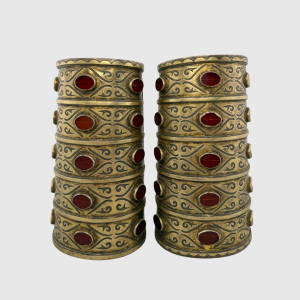 Gold Washed Silver Bracelets with Carnelian